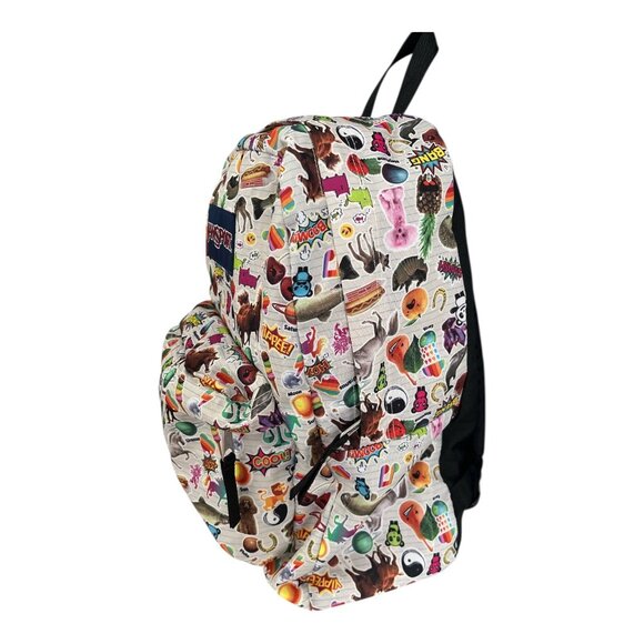 JanSport SuperBreak Backpack – Emoji Sticker Print – 15x13x9x5 - Picture 4 of 8